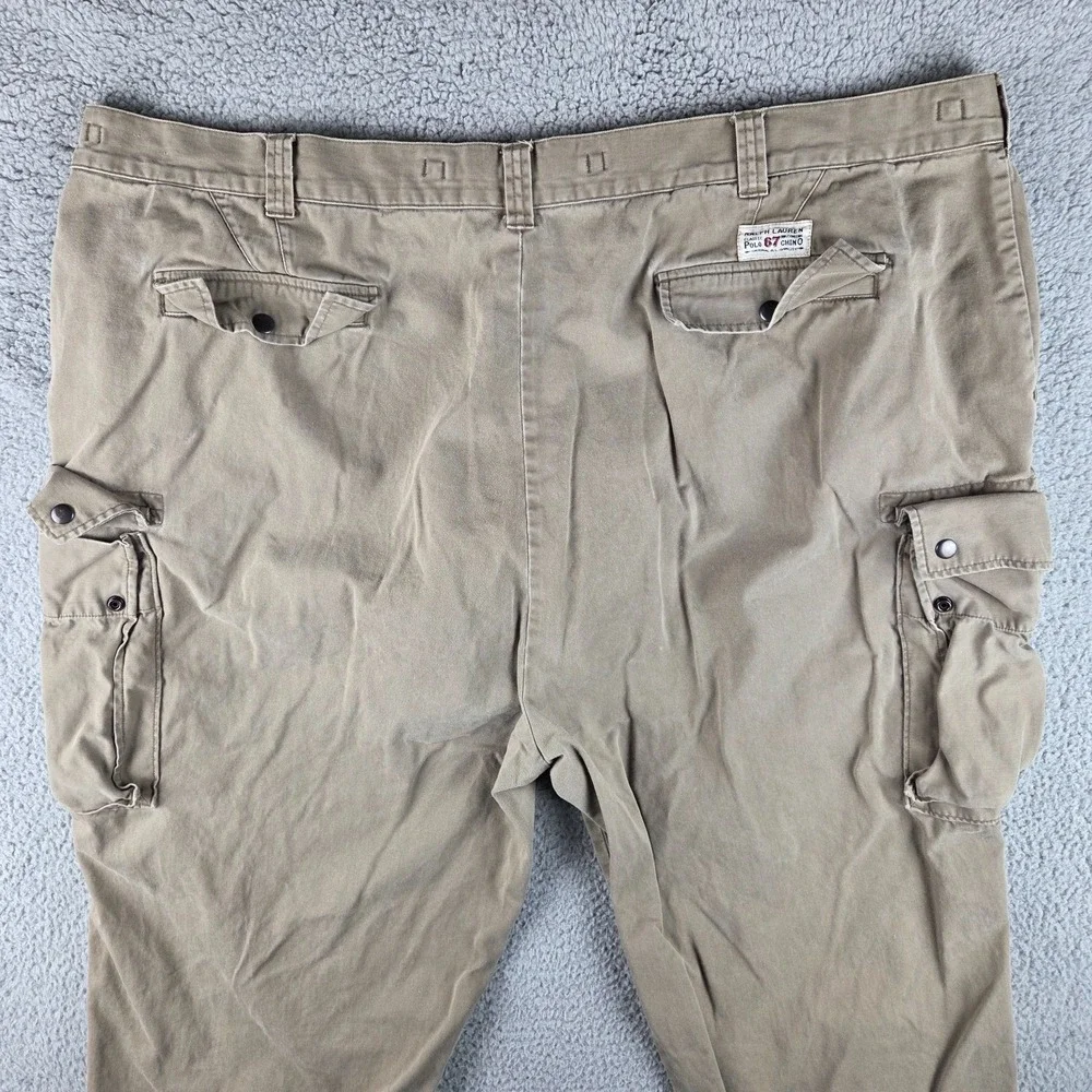 VTG Polo Ralph Lauren Paratrooper Military Pilot Cargo Pants Khaki 50x30 (49x24)